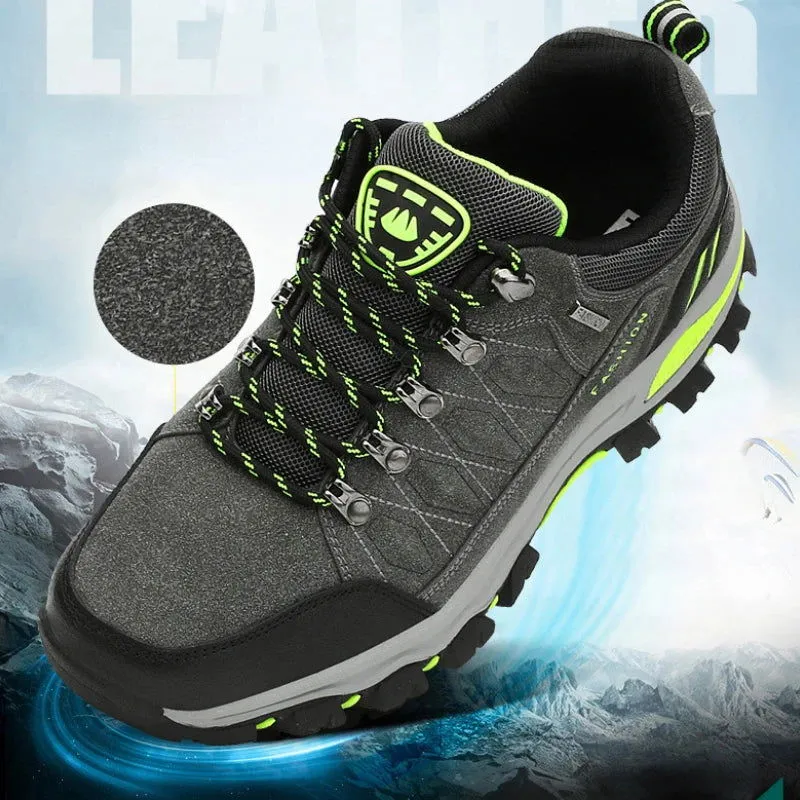 Men's Mountaineering Sports Shoes Men Non Slip Casual Shoes Outdoor Wear-resistant Shock-absorbing Comfort Lace Up Male Sneakers