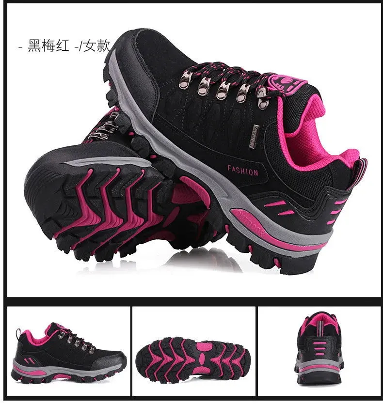 Men's Mountaineering Sports Shoes Men Non Slip Casual Shoes Outdoor Wear-resistant Shock-absorbing Comfort Lace Up Male Sneakers