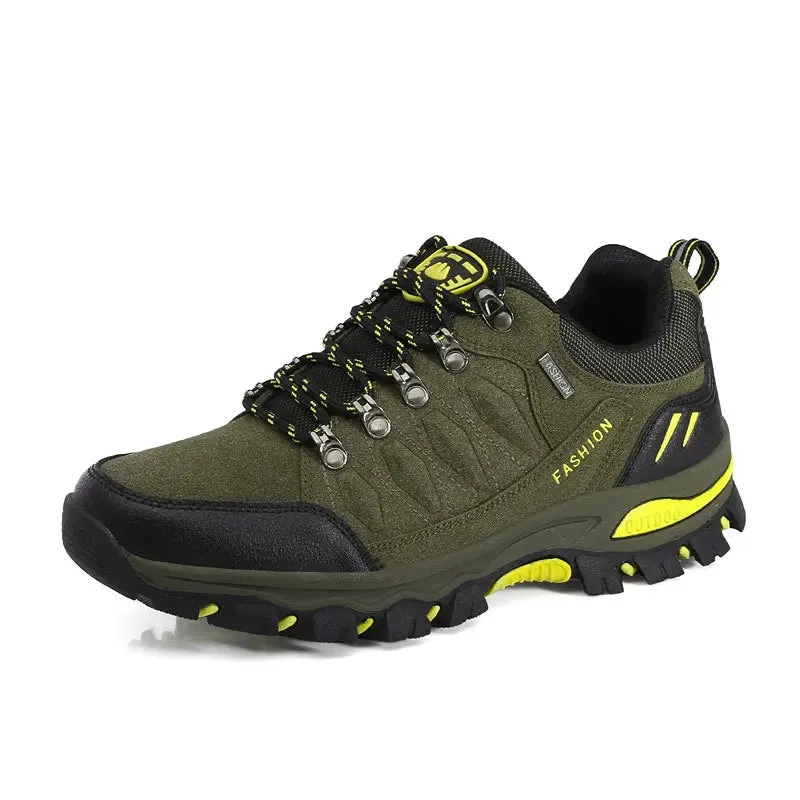Men's Mountaineering Sports Shoes Men Non Slip Casual Shoes Outdoor Wear-resistant Shock-absorbing Comfort Lace Up Male Sneakers