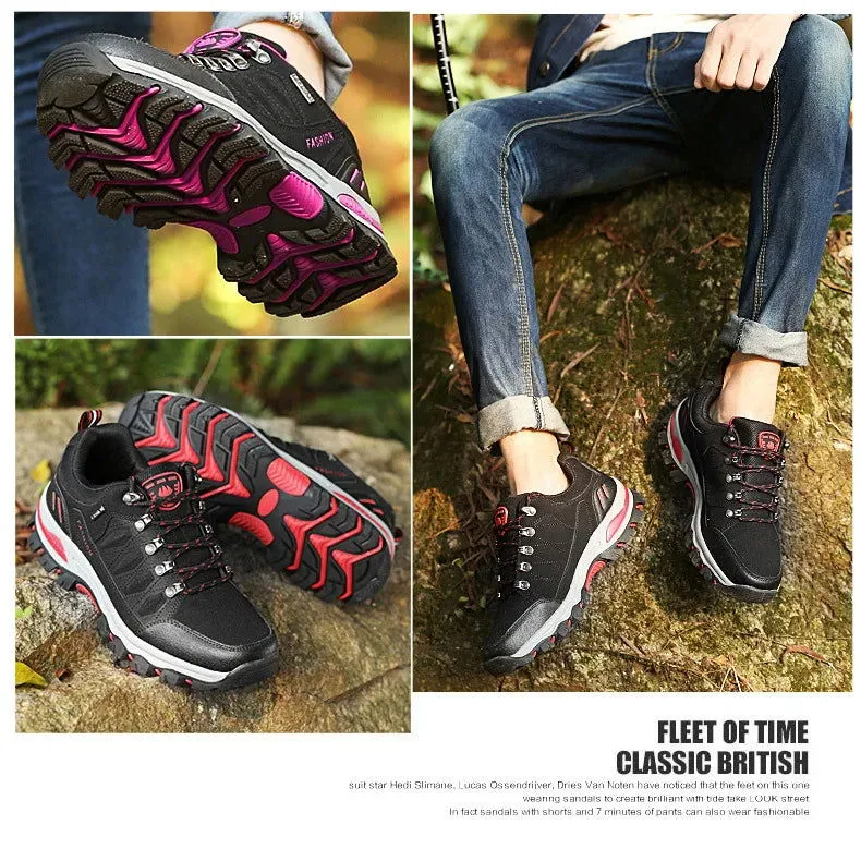 Men's Mountaineering Sports Shoes Men Non Slip Casual Shoes Outdoor Wear-resistant Shock-absorbing Comfort Lace Up Male Sneakers