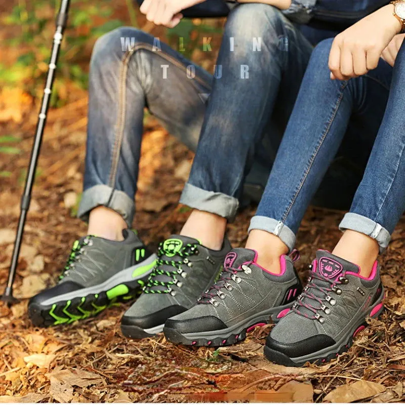 Men's Mountaineering Sports Shoes Men Non Slip Casual Shoes Outdoor Wear-resistant Shock-absorbing Comfort Lace Up Male Sneakers
