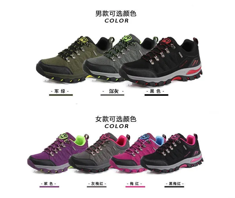 Men's Mountaineering Sports Shoes Men Non Slip Casual Shoes Outdoor Wear-resistant Shock-absorbing Comfort Lace Up Male Sneakers