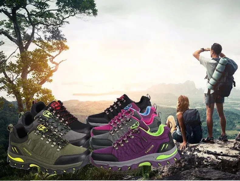 Men's Mountaineering Sports Shoes Men Non Slip Casual Shoes Outdoor Wear-resistant Shock-absorbing Comfort Lace Up Male Sneakers