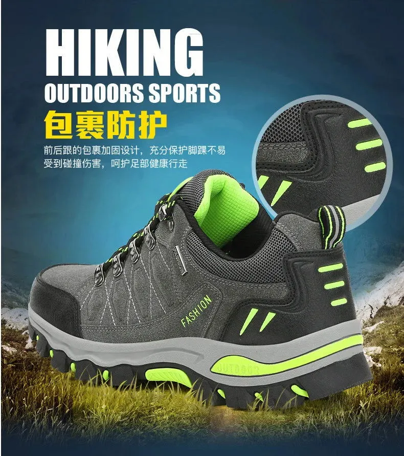 Men's Mountaineering Sports Shoes Men Non Slip Casual Shoes Outdoor Wear-resistant Shock-absorbing Comfort Lace Up Male Sneakers