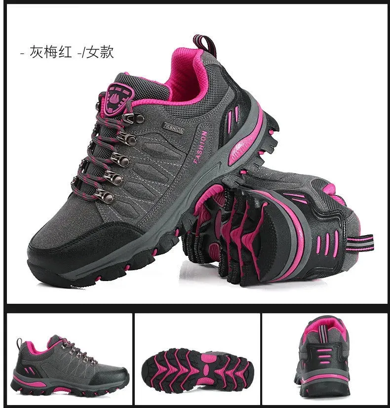 Men's Mountaineering Sports Shoes Men Non Slip Casual Shoes Outdoor Wear-resistant Shock-absorbing Comfort Lace Up Male Sneakers