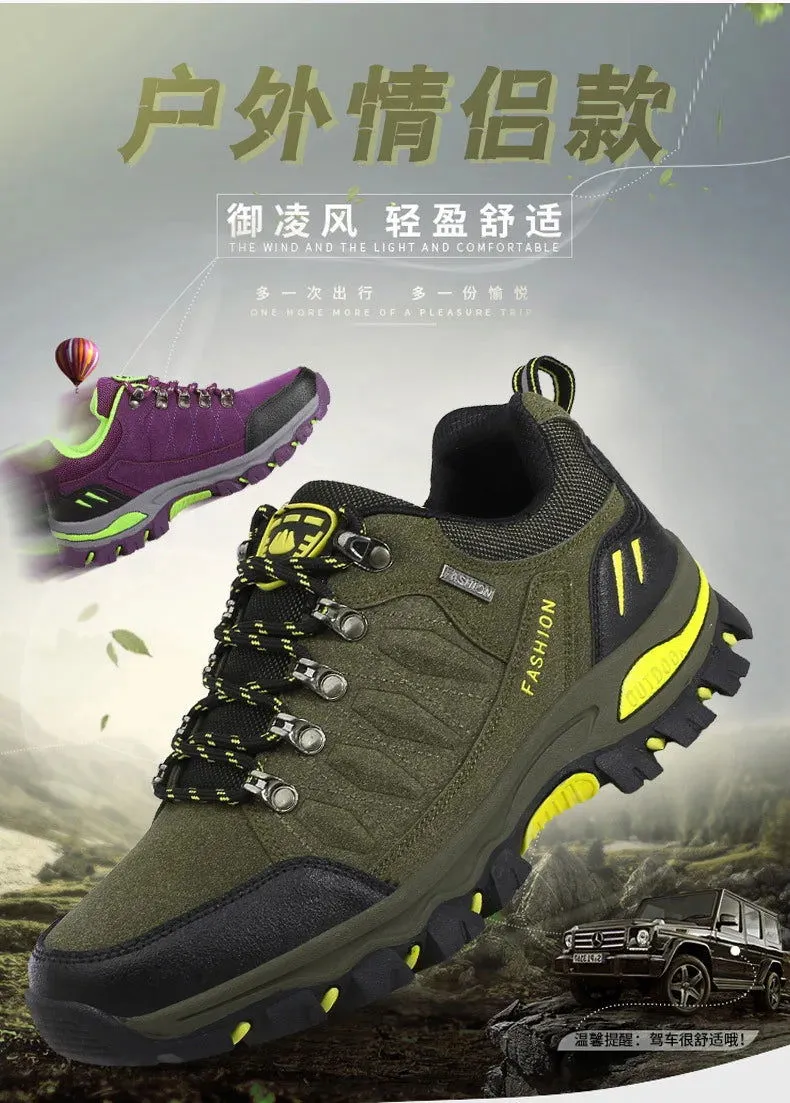 Men's Mountaineering Sports Shoes Men Non Slip Casual Shoes Outdoor Wear-resistant Shock-absorbing Comfort Lace Up Male Sneakers