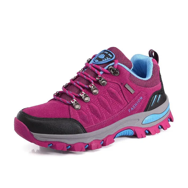 Men's Mountaineering Sports Shoes Men Non Slip Casual Shoes Outdoor Wear-resistant Shock-absorbing Comfort Lace Up Male Sneakers