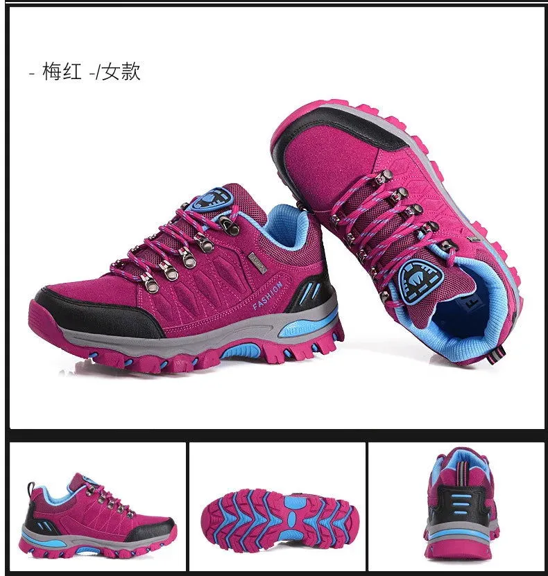 Men's Mountaineering Sports Shoes Men Non Slip Casual Shoes Outdoor Wear-resistant Shock-absorbing Comfort Lace Up Male Sneakers