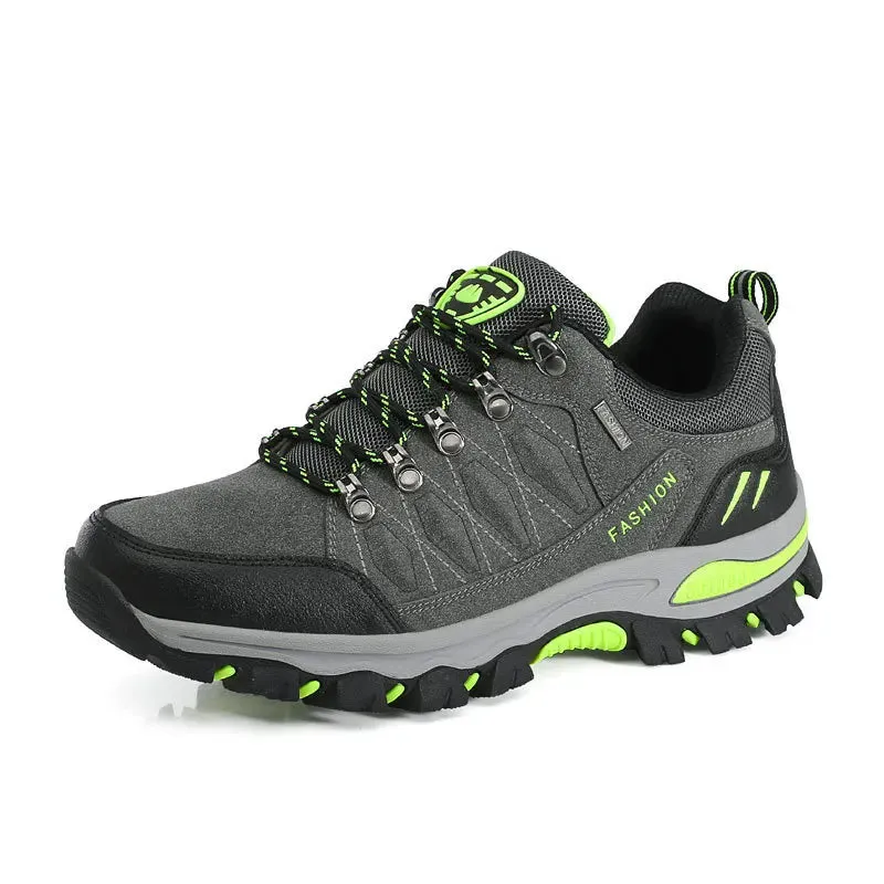 Men's Mountaineering Sports Shoes Men Non Slip Casual Shoes Outdoor Wear-resistant Shock-absorbing Comfort Lace Up Male Sneakers