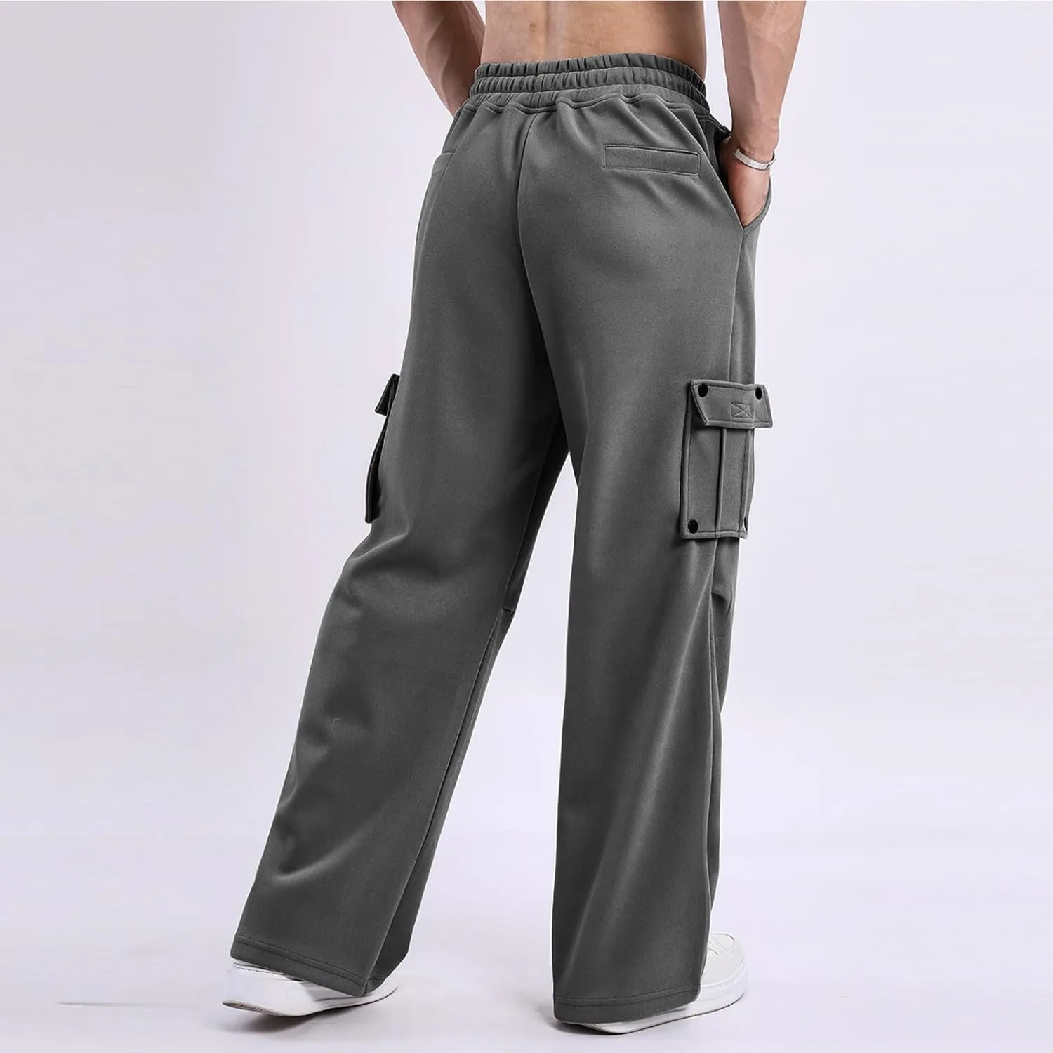 Men's Pants Stretch Cargo Joggers Sweatpants Tactical Hiking Casual with Multi Pockets Drawstring Relaxed Fit Workout