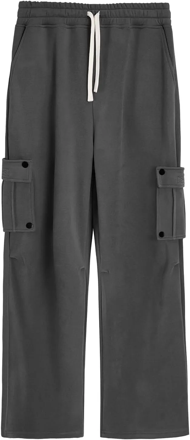 Men's Pants Stretch Cargo Joggers Sweatpants Tactical Hiking Casual with Multi Pockets Drawstring Relaxed Fit Workout