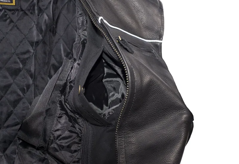 Mens Racer Jacket With Reflective Piping