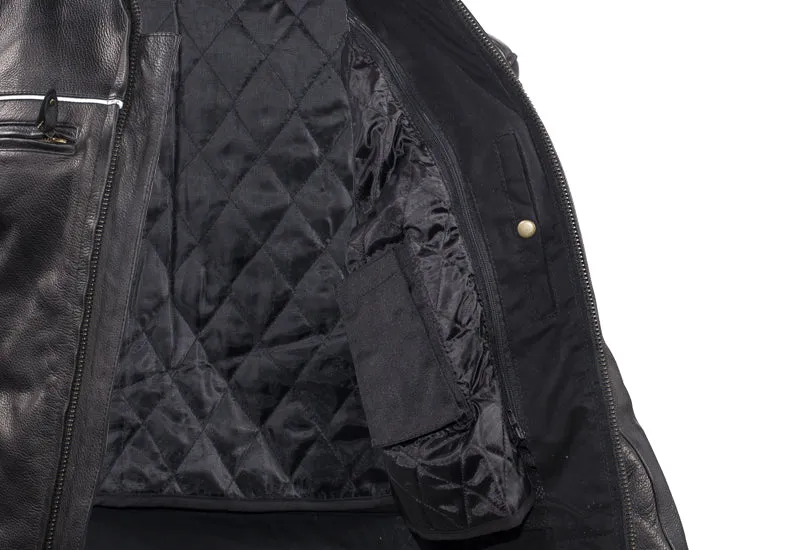 Mens Racer Jacket With Reflective Piping
