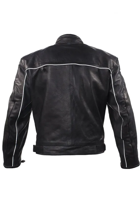 Mens Racer Jacket With Reflective Piping
