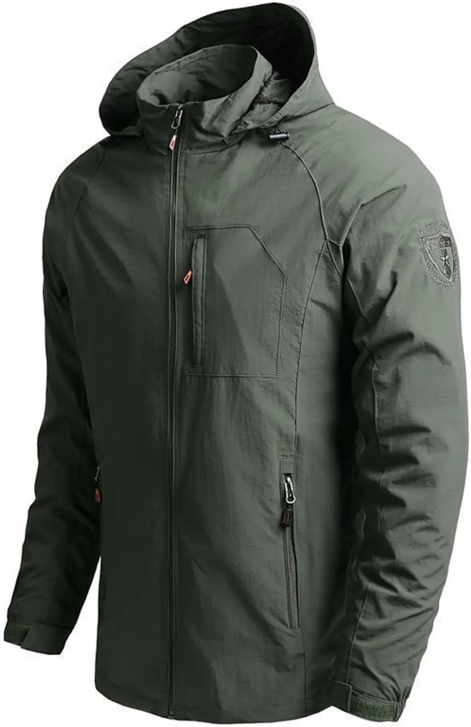 Mens Rain Jacket Waterproof Lightweight Coats Packable Shell Windbreaker Long Sleeve Raincoats Hooded Outdoor Tops