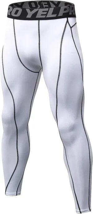 Mens Running Leggings Jogger Sports Compression Tights Thermal Underwear Pants Base Layer Yoga Pants Gym Workout