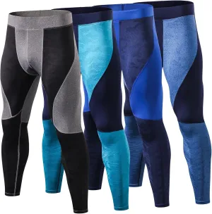 Men's Running Tights Workout Compression Leggings Hiking Jogging Pants Compression Bottoms Workout Quick Dry Trousers