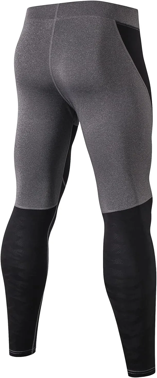 Men's Running Tights Workout Compression Leggings Hiking Jogging Pants Compression Bottoms Workout Quick Dry Trousers