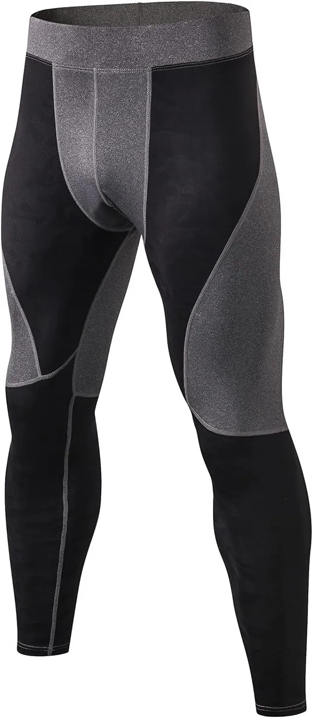 Men's Running Tights Workout Compression Leggings Hiking Jogging Pants Compression Bottoms Workout Quick Dry Trousers