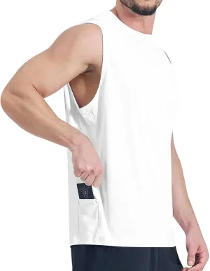 Men's Sleeveless Sun Shirts Quick Dry Tank Tops for Outdoor Sun Protection UPF 50  Athletic Gym Workout Muscle Shirts