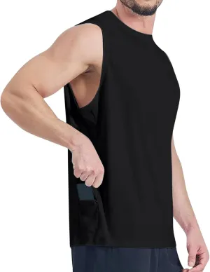 Men's Sleeveless Sun Shirts Quick Dry Tank Tops for Outdoor Sun Protection UPF 50  Athletic Gym Workout Muscle Shirts