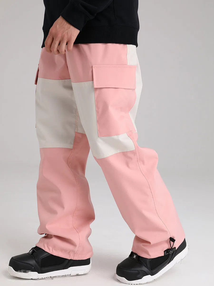 Men's Snowboard Pants Color Block Design