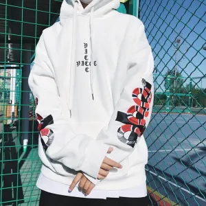 Men's Spring Hooded Sweatshirt With Print
