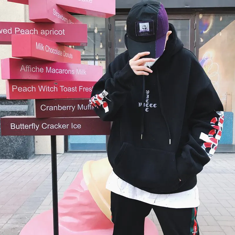 Men's Spring Hooded Sweatshirt With Print