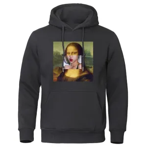 Men's Spring/Autumn Warm Hooded Sweatshirt With Print