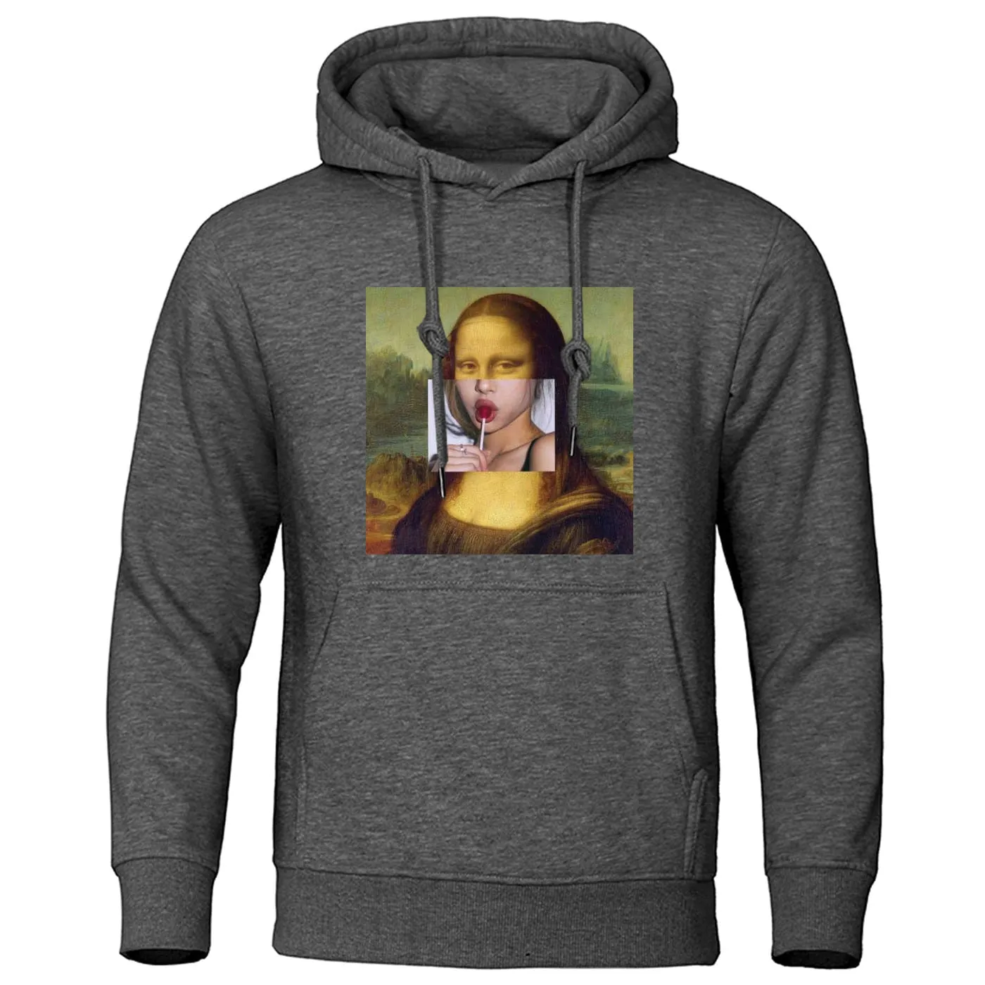 Men's Spring/Autumn Warm Hooded Sweatshirt With Print