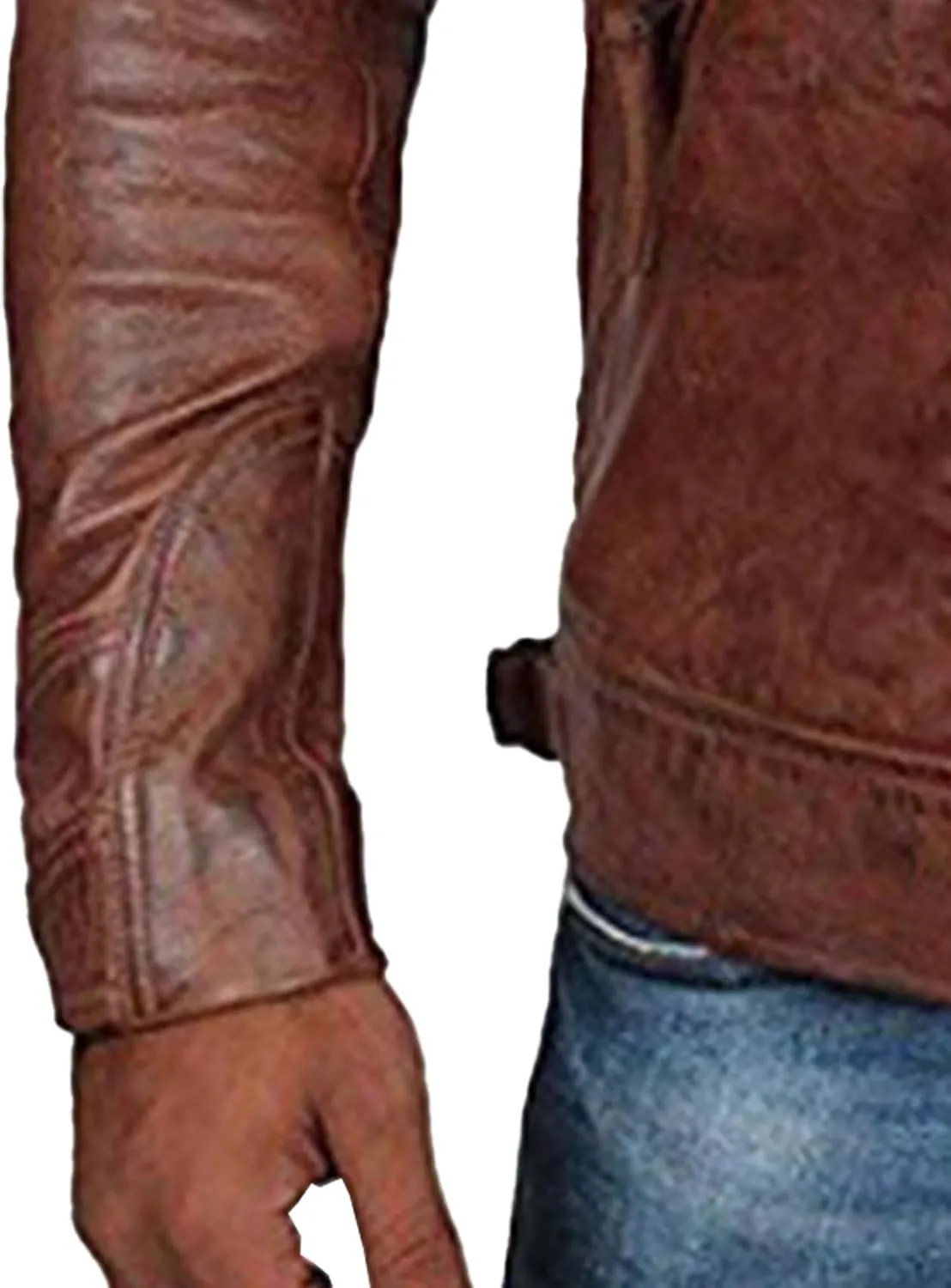Men's Stand Collar Punk Leather Jacket Vintage Zip Up Moto Biker Winter Coats Thicken Motorcycle Bomber Jacket