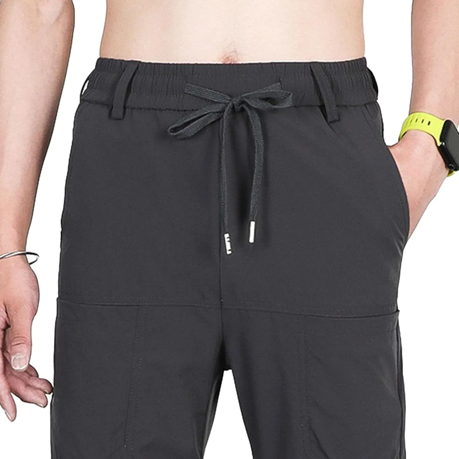 Men's Straight Leg Casual Stylish Outdoor Pants Elastic Waist Sweatpants Outdoor Pants Solid Jogging Trousers