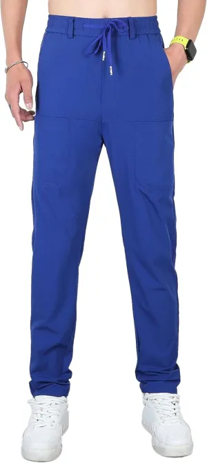 Men's Straight Leg Casual Stylish Outdoor Pants Elastic Waist Sweatpants Outdoor Pants Solid Jogging Trousers