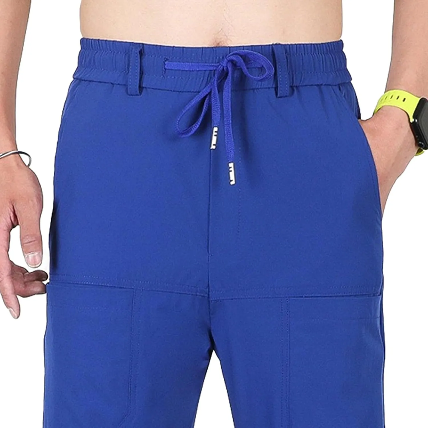 Men's Straight Leg Casual Stylish Outdoor Pants Elastic Waist Sweatpants Outdoor Pants Solid Jogging Trousers
