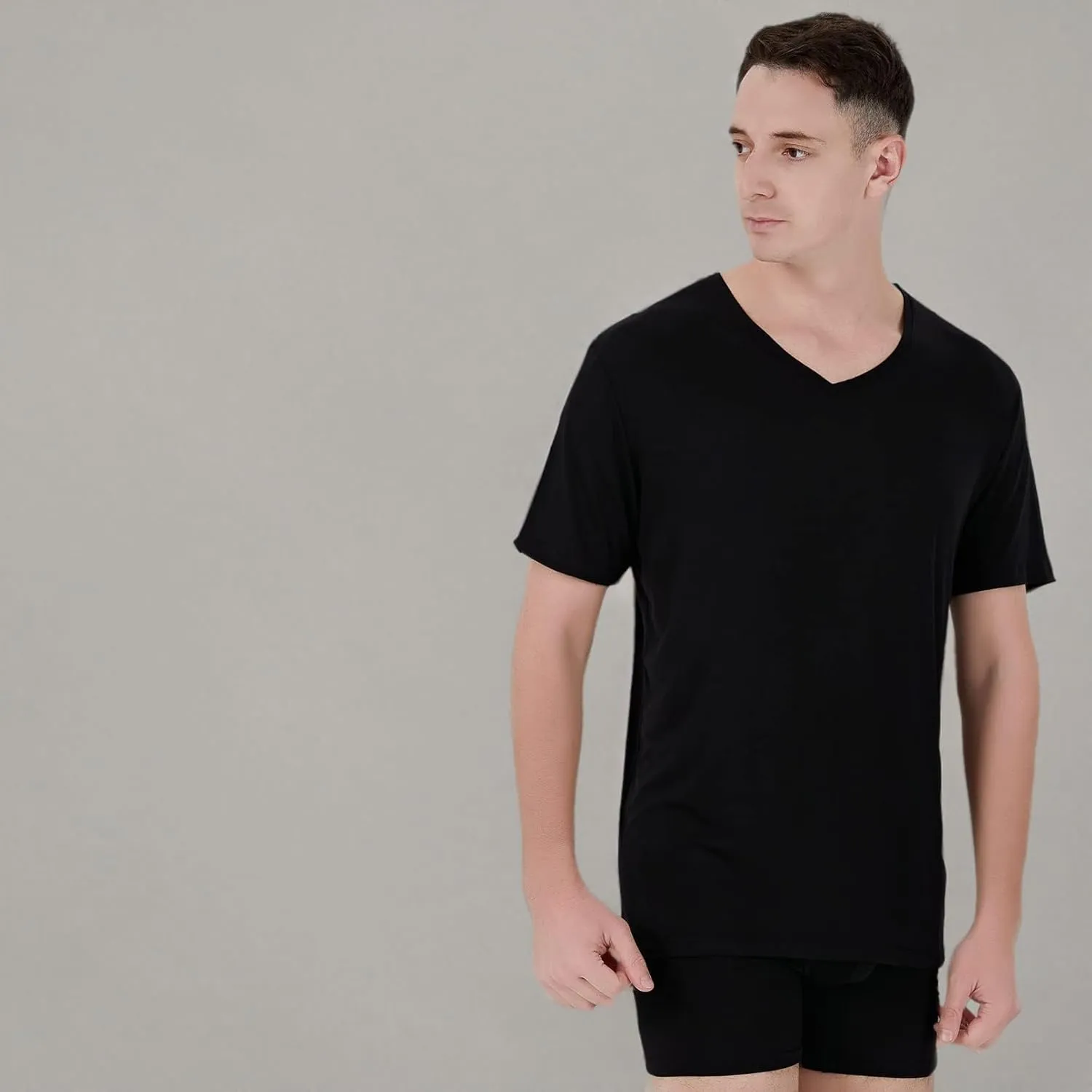 Men's Stretch Viscose Moisture-Wicking Tagless Undershirts, Pack of 3