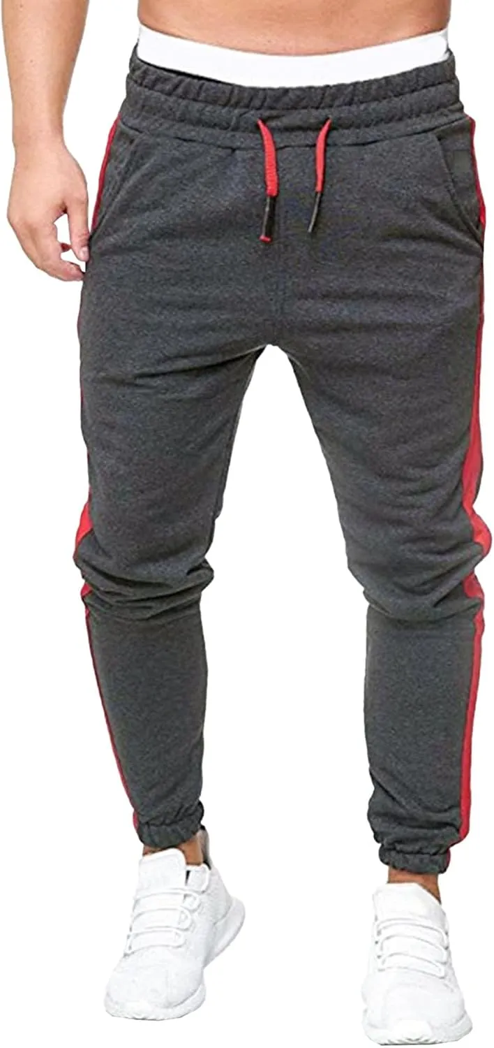 Men's Stylish Casual Track Jogging Pants Elastic Waist Comfort Outdoor Pants Regular Fit Hiking Trousers