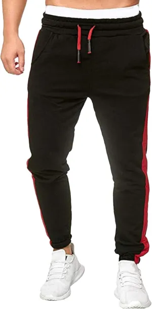Men's Stylish Casual Track Jogging Pants Elastic Waist Comfort Outdoor Pants Regular Fit Hiking Trousers