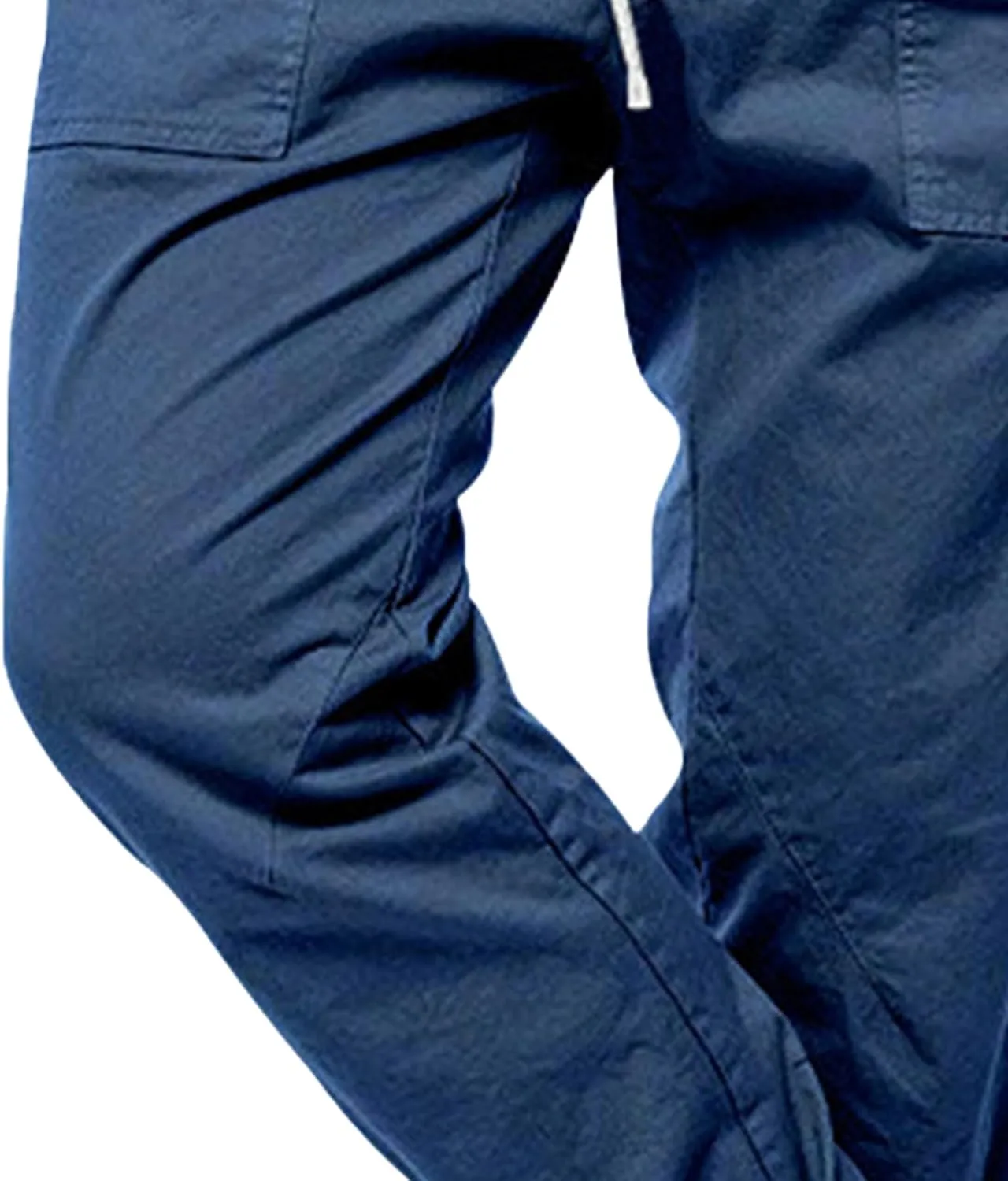 Men's Stylish Elastic Waist Joggers Pants Comfort Drawstring Chino Trousers Hiking Casual Solid Outdoor Pants