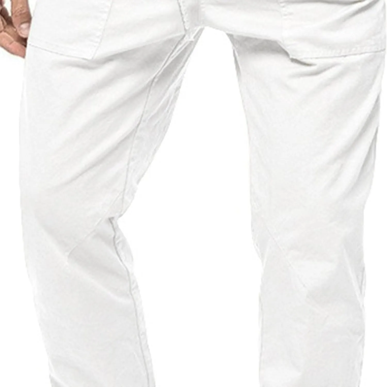 Men's Stylish Elastic Waist Joggers Pants Comfort Drawstring Chino Trousers Hiking Casual Solid Outdoor Pants