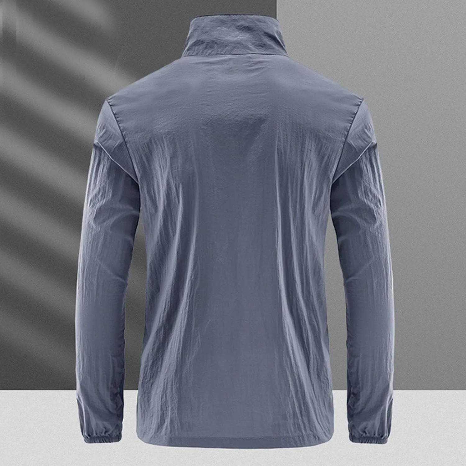 Mens Sun Jacket UPF 50  Clothes Full Zip UV Protection SPF Cooling Lightweight Summer Athletic Track Fishing Outwear