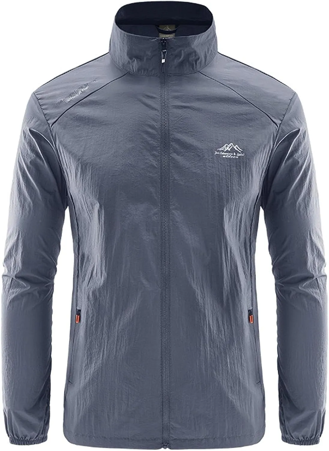 Mens Sun Jacket UPF 50  Clothes Full Zip UV Protection SPF Cooling Lightweight Summer Athletic Track Fishing Outwear