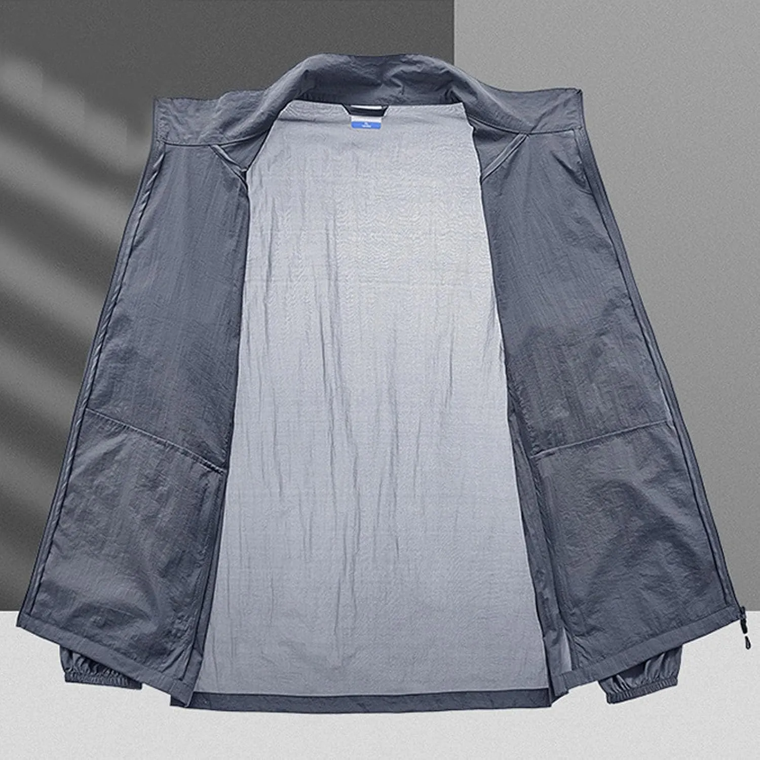 Mens Sun Jacket UPF 50  Clothes Full Zip UV Protection SPF Cooling Lightweight Summer Athletic Track Fishing Outwear