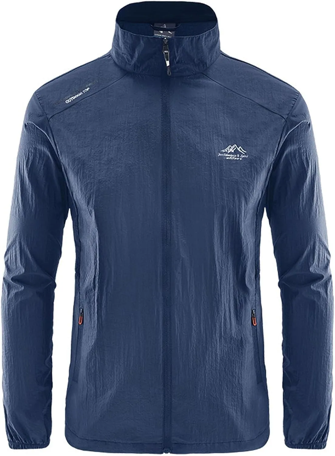 Mens Sun Jacket UPF 50  Clothes Full Zip UV Protection SPF Cooling Lightweight Summer Athletic Track Fishing Outwear