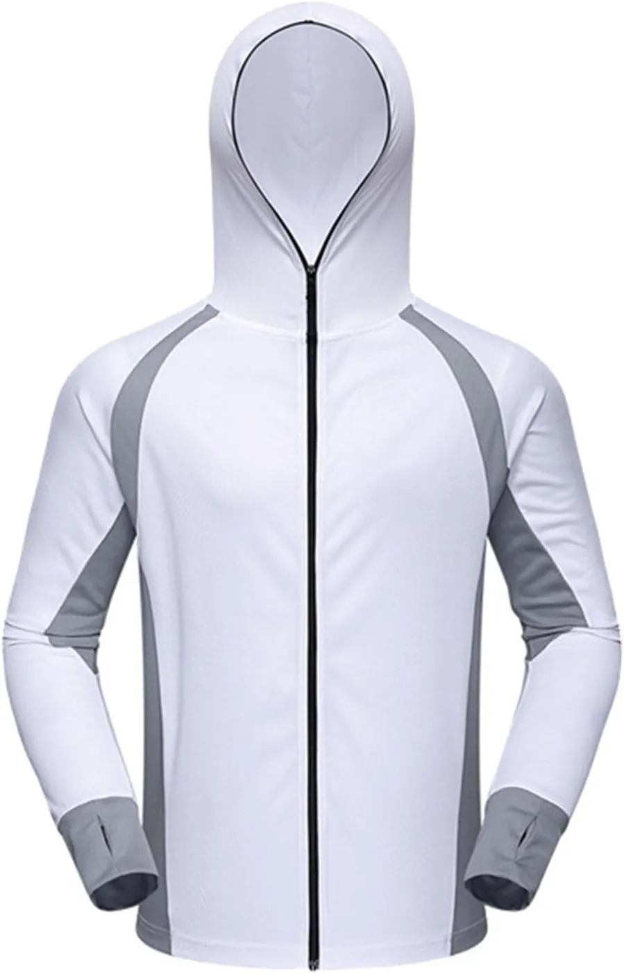 Mens Sun Protection Jacket Lightweight Thin Breathable Full Zip Hoodie Hiking Fishing Outdoor Quick Dry Hiking Shirt