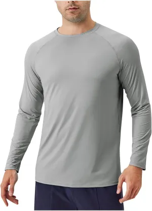 Men's Sun Protection Shirts Long Sleeve Rash Guard UV SPF UPF 50  Fishing Running Quick Dry Lightweight Pullover Tops