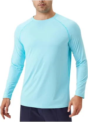 Men's Sun Protection Shirts Long Sleeve Rash Guard UV SPF UPF 50  Fishing Running Quick Dry Lightweight Pullover Tops