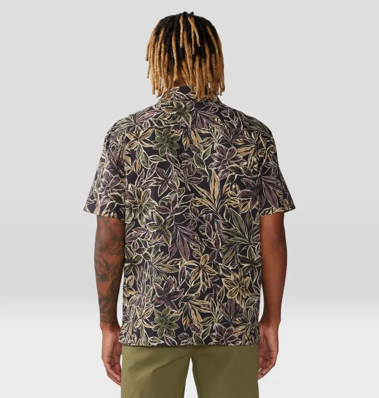 Men's Trail Sender Camp Shirt - Black Floral Print