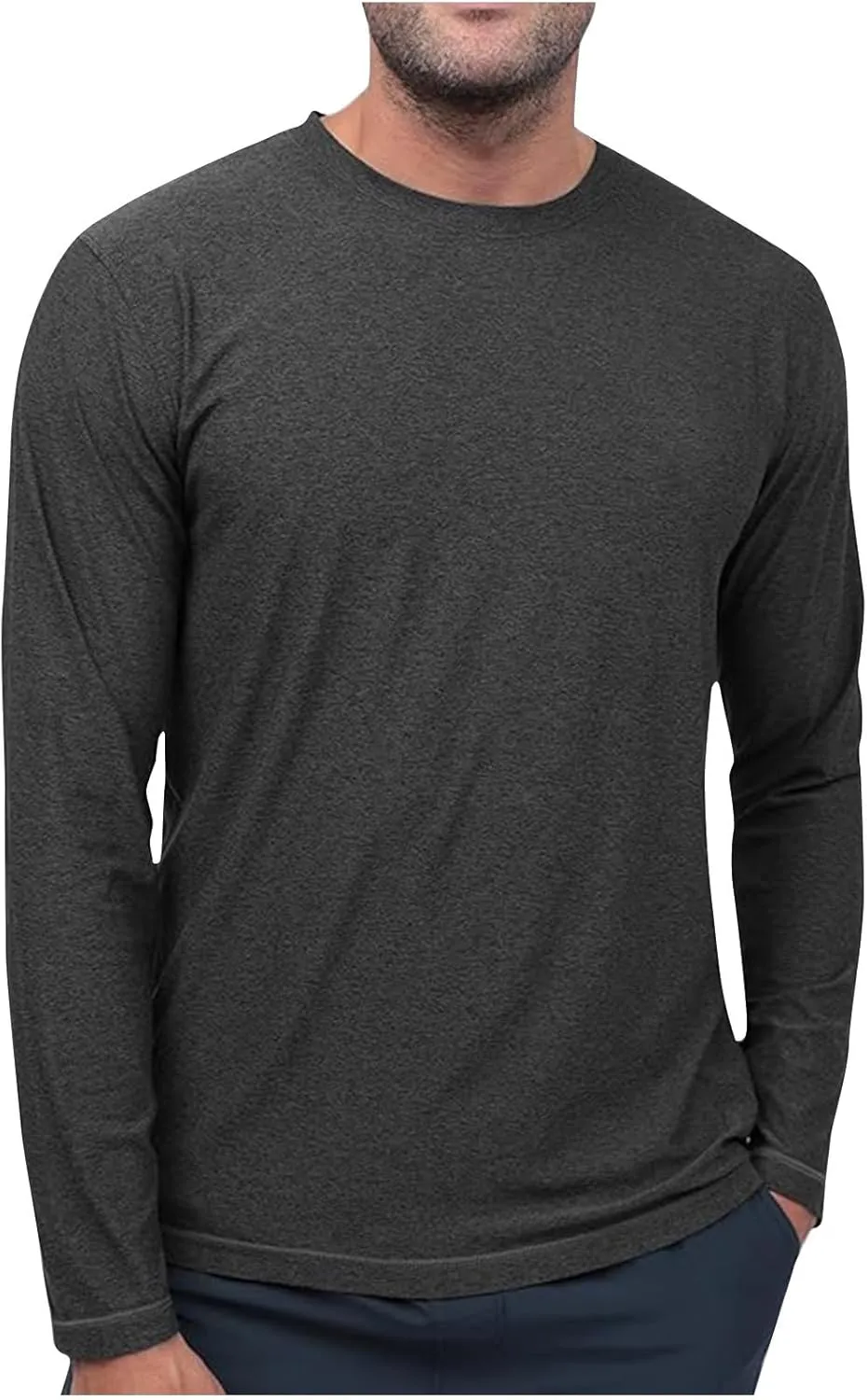 Mens UPF 50  UV Sun Protection Shirts Outdoor Long Sleeve SPF Rash Guard Lightweight Quick Dry Fishing Running Tshirts