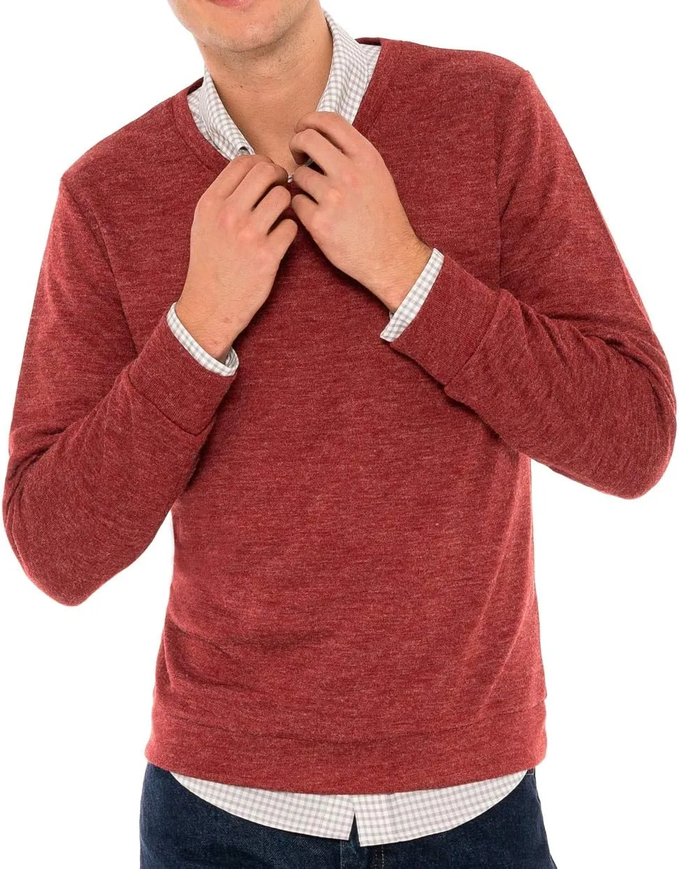 Mens V Neck Sweater - Moisture Wicking Dry Fit - Lightweight Fashion Sweaters