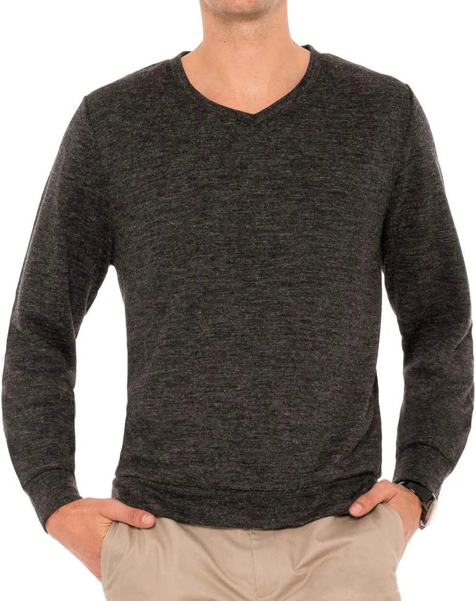 Mens V Neck Sweater - Moisture Wicking Dry Fit - Lightweight Fashion Sweaters